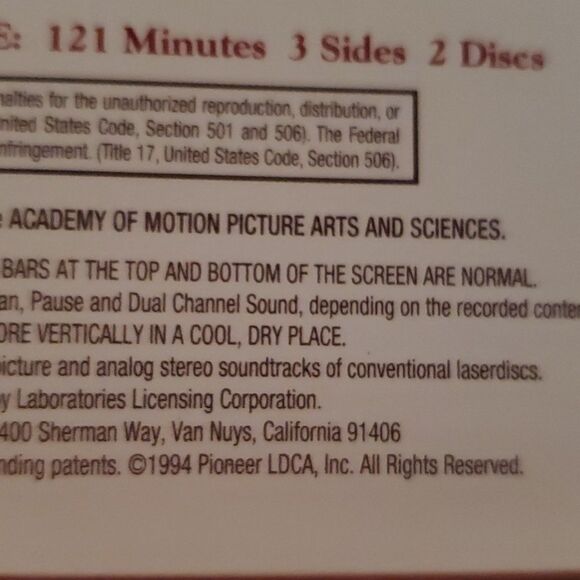 The Piano 1994 Laser Disc Movie 2 discs - Picture 4 of 4